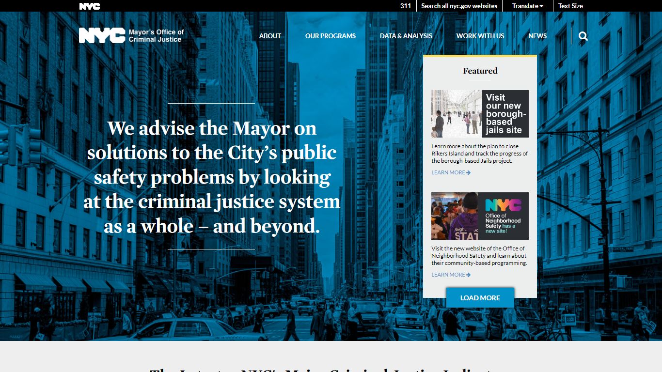 NYC – Mayor's Office of Criminal Justice – We advise the Mayor on ...